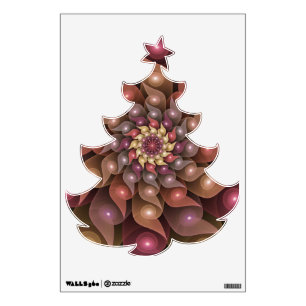 Surreal Shiny Flower Modern Abstract Fractal Art Wall Decal