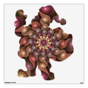 Surreal Shiny Flower Modern Abstract Fractal Art Wall Decal