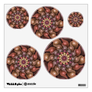 Surreal Shiny Flower Modern Abstract Fractal Art Wall Decal