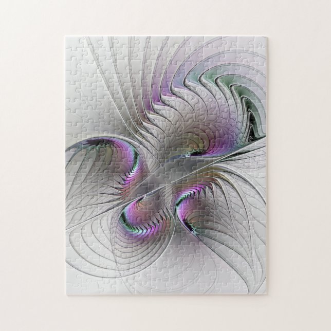 Surreal Shy Beauty Modern Abstract Fractal Art Jigsaw Puzzle (Vertical)