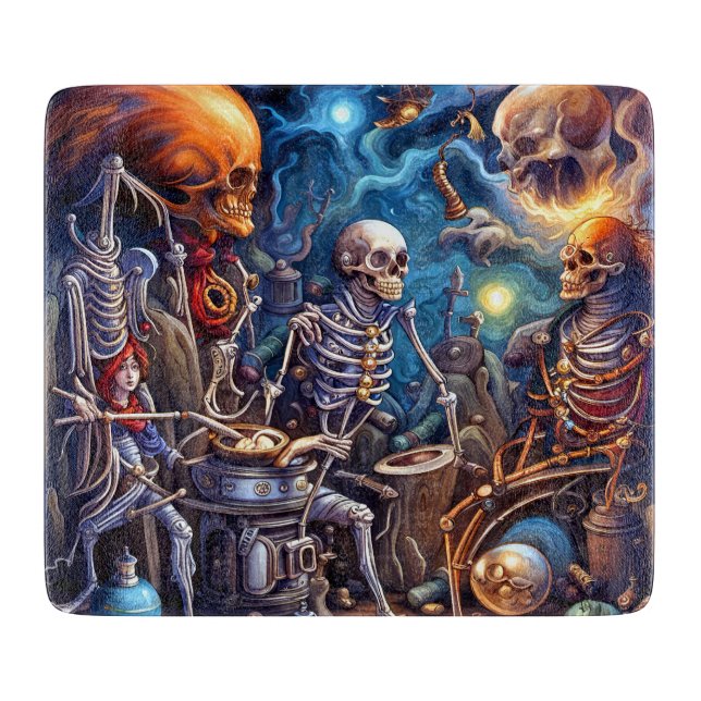 Surreal Skeletons II Cutting Board (Front)