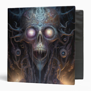 Surreal Skull Gothic Horror Art 3 Ring Binder