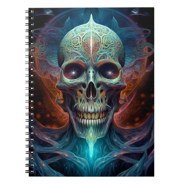 Surreal Skull Gothic Horror Art Notebook (Front)