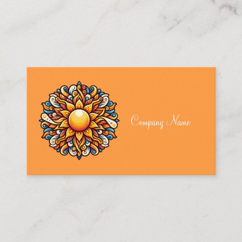 Surreal Southwestern Sun Orange Business Card