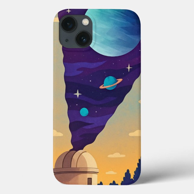  Surreal Space Observatory Phone Case – Cosmic Fan (Back)