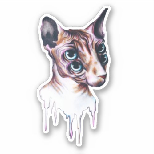 Surreal Sphynx Cat Stickers