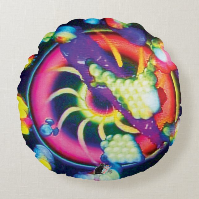 Surreal Spiral Round Pillow (Front)