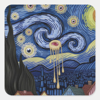 Surreal Starry Night Sticker
