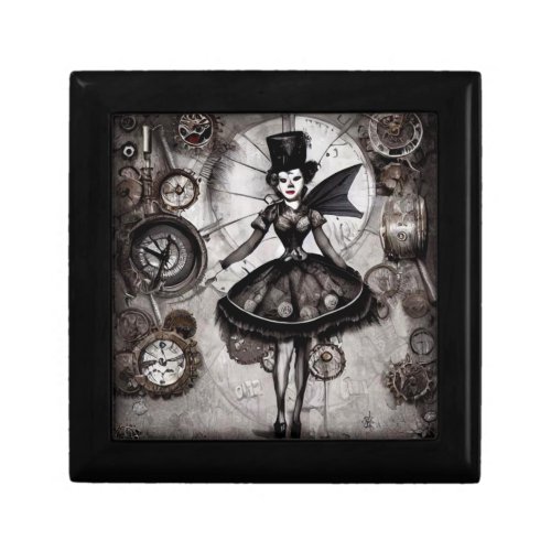 Surreal Steampunk Dark Dress Doll Gift Box