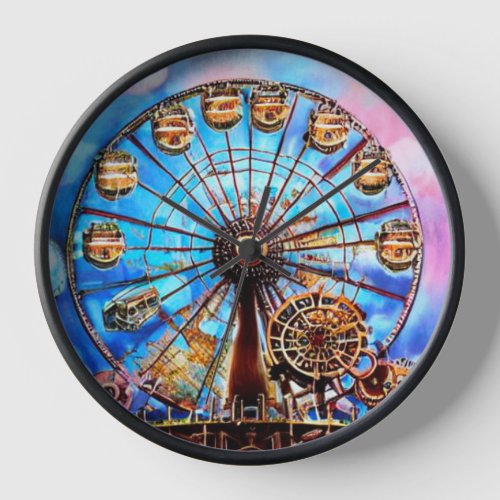 Surreal Steampunk Ferris Wheel Clock