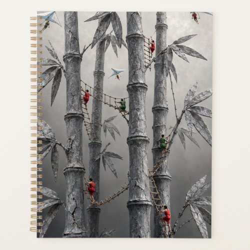 Surreal Stone Bamboo Adventure Hardcover Notebook