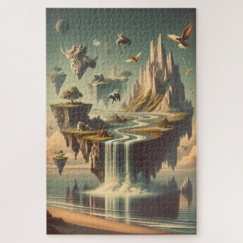 Surreal Subconscious Landscape _ Vivid Purples Jigsaw Puzzle