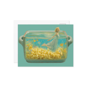 Surreal Swimming in a casserole dish  Postcard