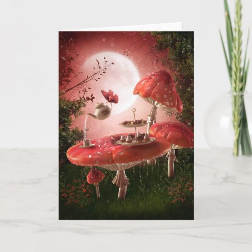 Surreal Tea Party Greeting Card