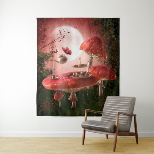Surreal Tea Party Large Wall Tapestry