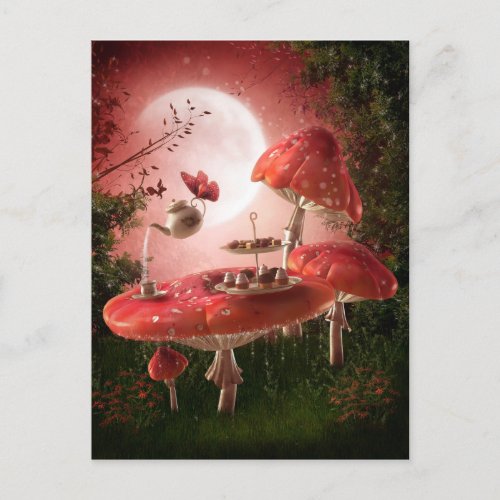 Surreal Tea Party Postcard