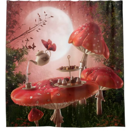 Surreal Tea Party Shower Curtain