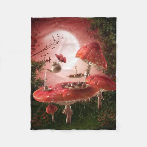 Surreal Tea Party Small Fleece Blanket