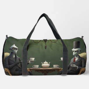 Surreal Tea time on the weird side. 5 Duffle Bag