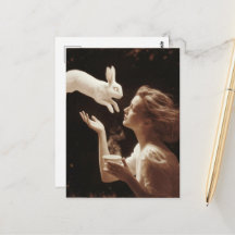 Surreal Tea With the White Bunny Sepia