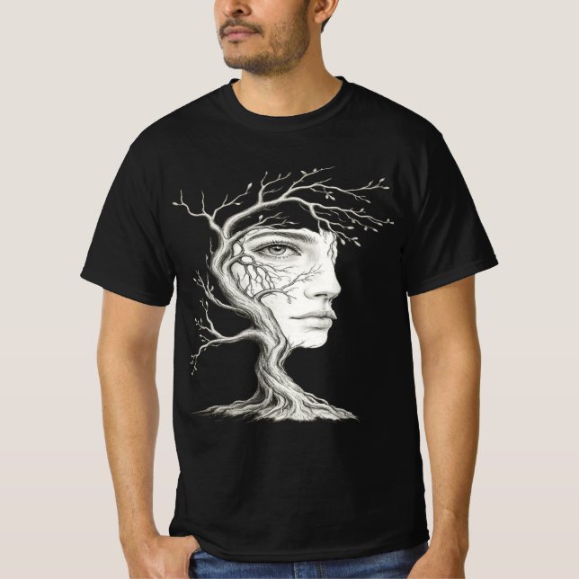 Surreal Tree Face Men's T-Shirt (Front)