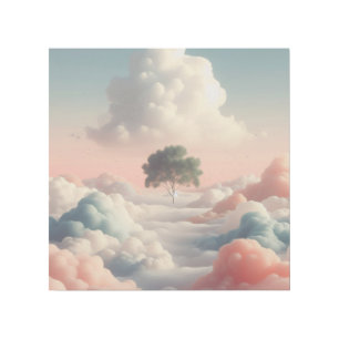 Surreal Tree Floating Above Pastel Dream Clouds Gallery Wrap