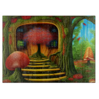 Surreal Tree House In The Forest   Cutting Board