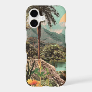 Surreal Tropical Lake With Palm Trees iPhone 17 Case