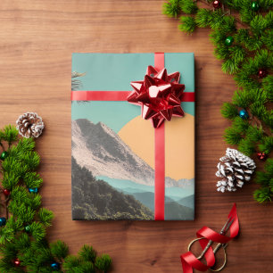 Surreal Tropical Valley With Waterfalls Wrapping Paper