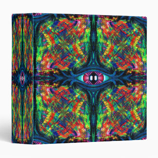 Surreal Twisted Trippy Eye Visionary Oil Painting  3 Ring Binder