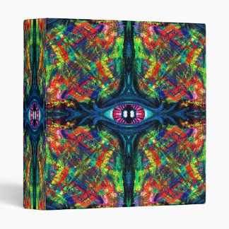 Surreal Twisted Trippy Eye Visionary Oil Painting  3 Ring Binder