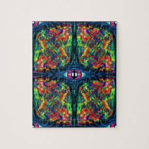 Surreal Twisted Trippy Eye Visionary Oil Painting  Jigsaw Puzzle