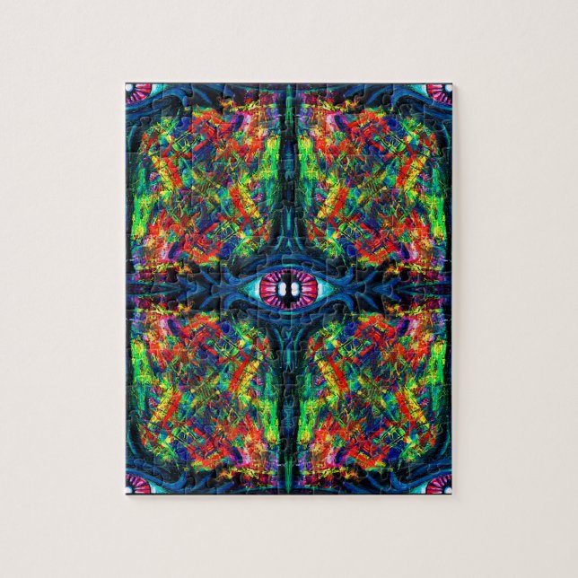 Surreal Twisted Trippy Eye Visionary Oil Painting  Jigsaw Puzzle (Vertical)
