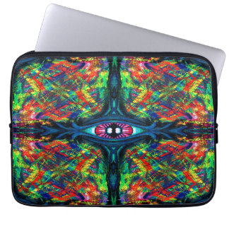 Surreal Twisted Trippy Eye Visionary Oil Painting Laptop Sleeve