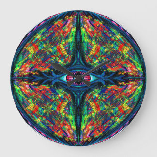 Surreal Twisted Trippy Eye Visionary Oil Painting  Large Clock