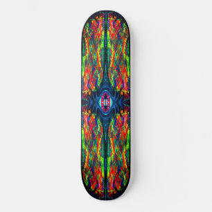 Surreal Twisted Trippy Eye Visionary Oil Painting Skateboard