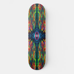 Surreal Twisted Trippy Eye Visionary Oil Painting Skateboard Deck