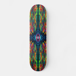 Surreal Twisted Trippy Eye Visionary Oil Painting Skateboard Deck