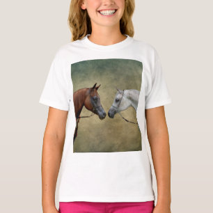Surreal two horses painting. T-Shirt