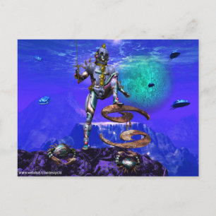 SURREAL UNDERSEA / Cancer Zodiac Birthday Sign Postcard