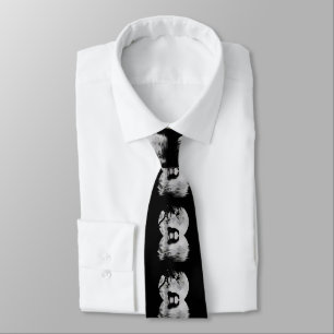 Surreal Unique Horse Water and Full Moon Neck Tie