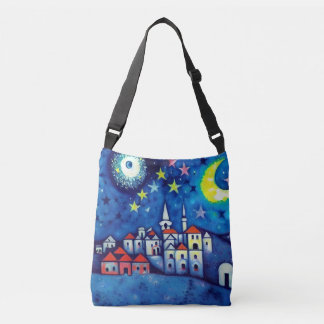 Surreal Village Cross-Body Tote
