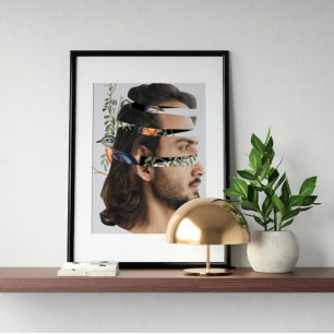 Surreal vintage crazy art poster