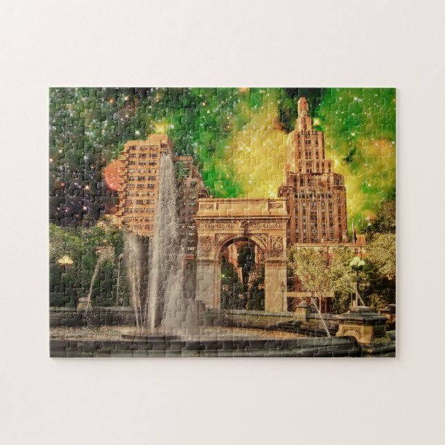 Surreal Washington Square park, NYC Jisaw Puzzle (Horizontal)