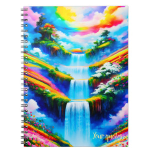 Surreal Waterfall Fantasy Art Notebook
