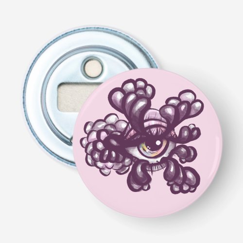 Surreal Weirdcore Eye Artwork - Dreamy Pastel Pink Bottle Opener