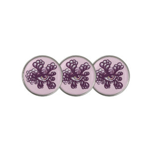 Surreal Weirdcore Eye Artwork - Dreamy Pastel Pink Golf Ball Marker