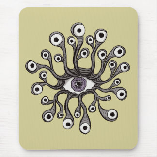 Surreal Weirdcore Eye Tentacle Artwork Mouse Pad