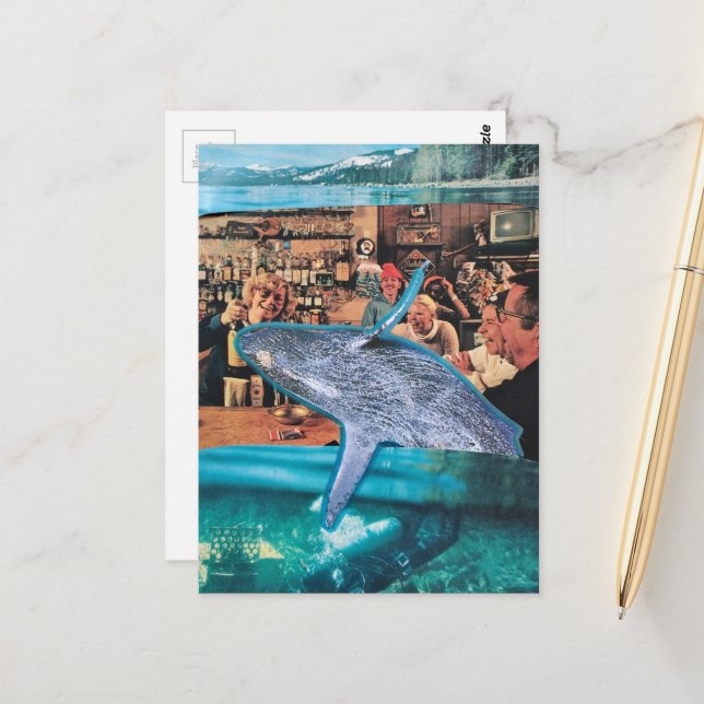Surreal Whale of a Time  Postcard (Front/Back In Situ)