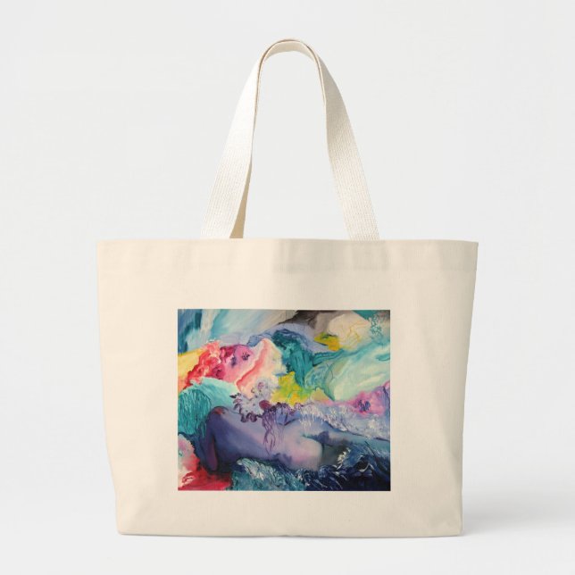 Surrealism Color Large Tote Bag (Front)